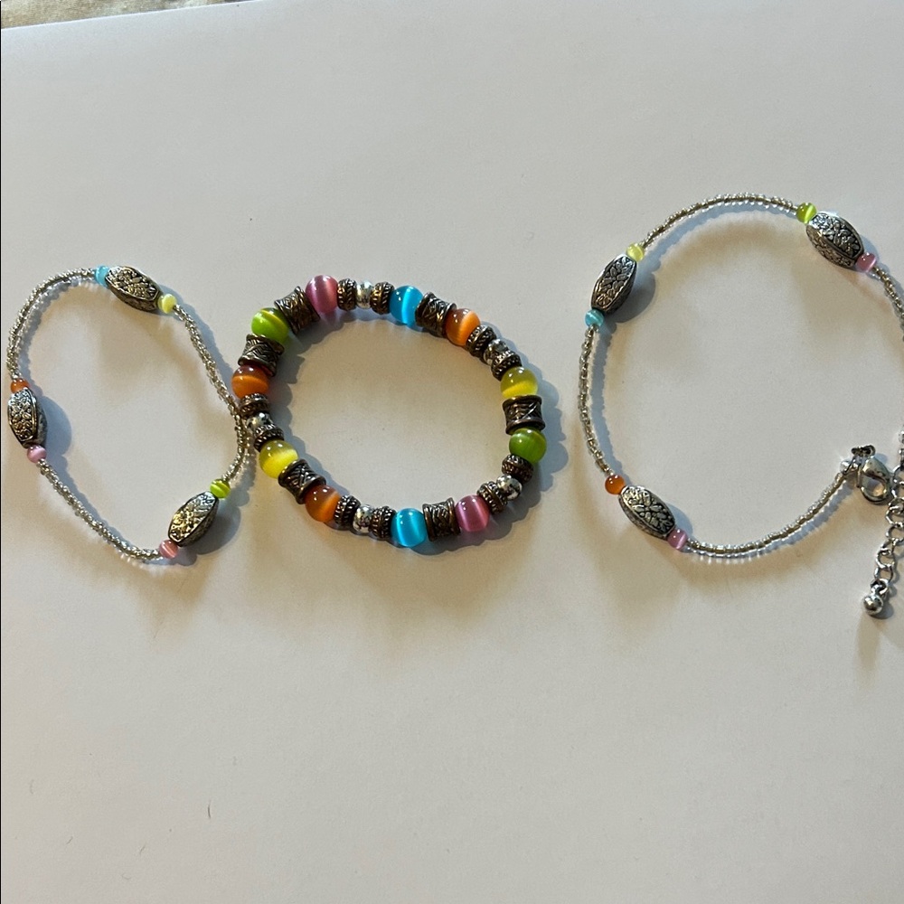 Avon Multicolor Beaded Bracelet Set